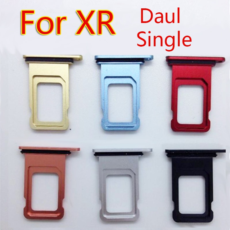 6 Kleuren Voor Iphone Xr Double/Single Sim-kaart Lade Voor Iphone Xr + Gratis Sim Kaart Pin