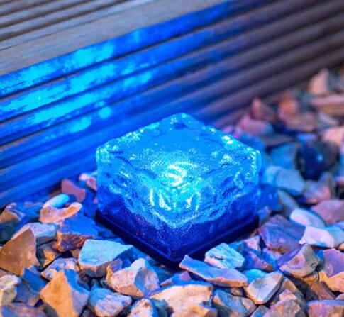 Waterdichte Zonne-energie LED Rock Licht Cube Brick Tuin Gazon Balkon Decoratieve Licht Lamp: Default Title