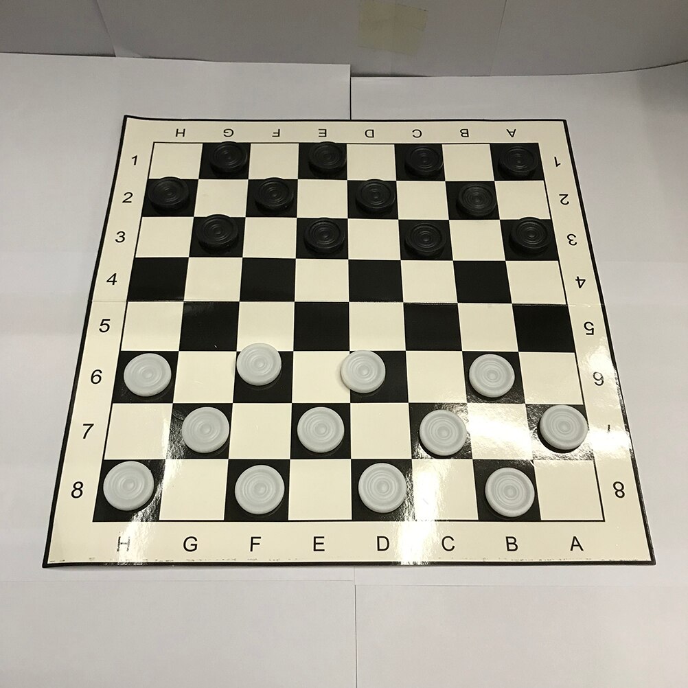 1 Set Ckeckers Durable Gefaltete Kunststoff Faltbare Zugluft Checkers Schach Checkers Set Für Kinder Kinder Erwachsene