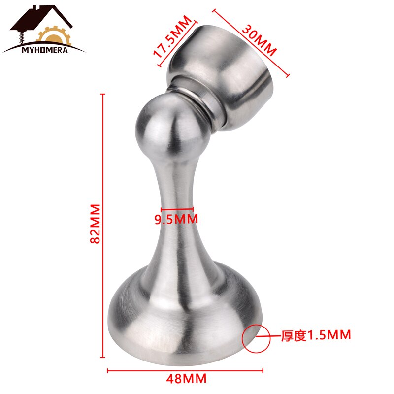 Myhomera Magnetic Door Stops 304 Stainless Steel Door Stopper Hidden Door Holders Catch Floor Wall Doorstop Furniture Hardware