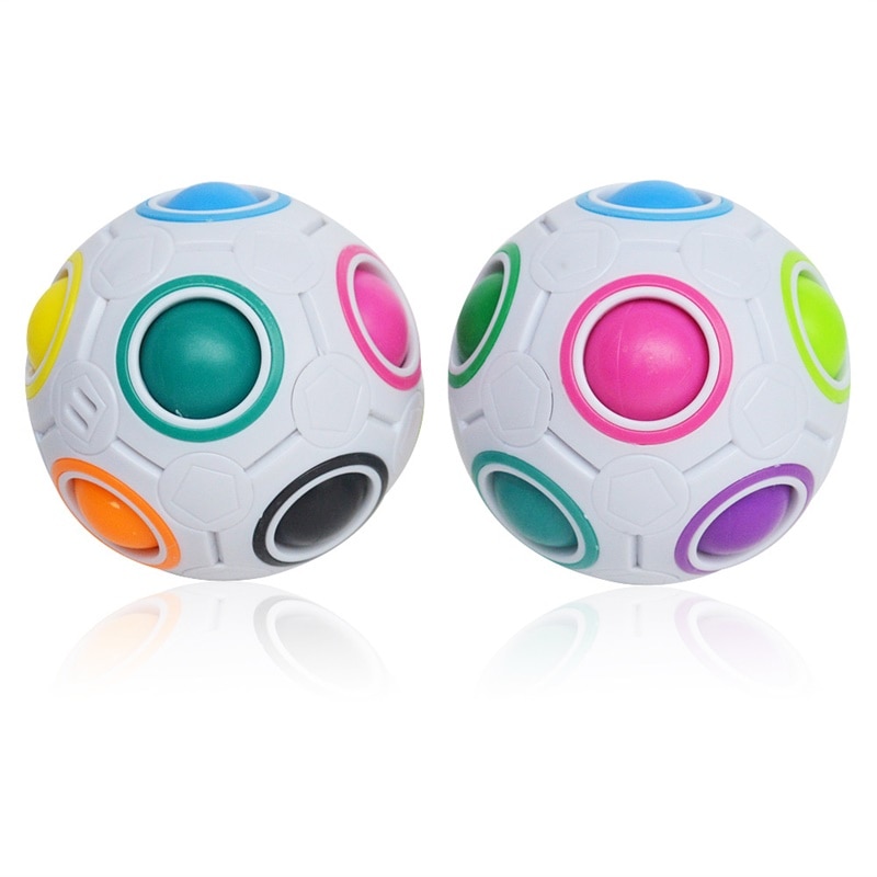 Antistres Spheric Magic Rainbow Ball Plastic Magic Balls Puzzle Children Educational Learning Twist Cube Toys for Kid