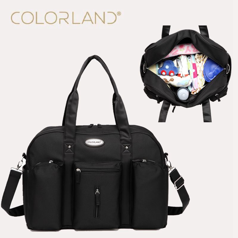 Colorland, bolso de pañales de para bebé, momia, bolsa de pañales de maternidad, organizador para papá, bolsas de mensajero cambiantes, bolso de mano para madre, bolso maternal