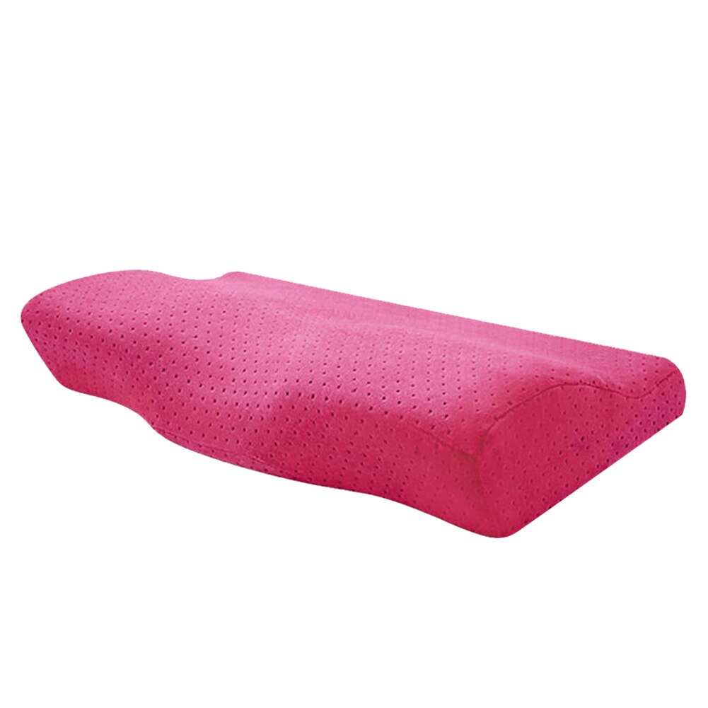 Memory Foam Kussen Voor Slaap Cervicale Kussens Vlinder Vormige Memory Kussens Ontspannen De Cervicale Wervelkolom Volwassen Trage Rebound: Rose Red