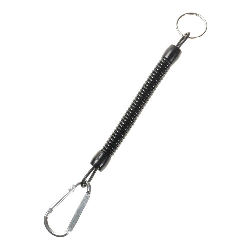 Cuerda de Seguridad para pesca en bote mosquetón con forma de D, hebilla de Camping, bloqueo de seguridad, cordón de pesca, pinzas seguras, empuñaduras de labios, cuerda de resorte: Plata