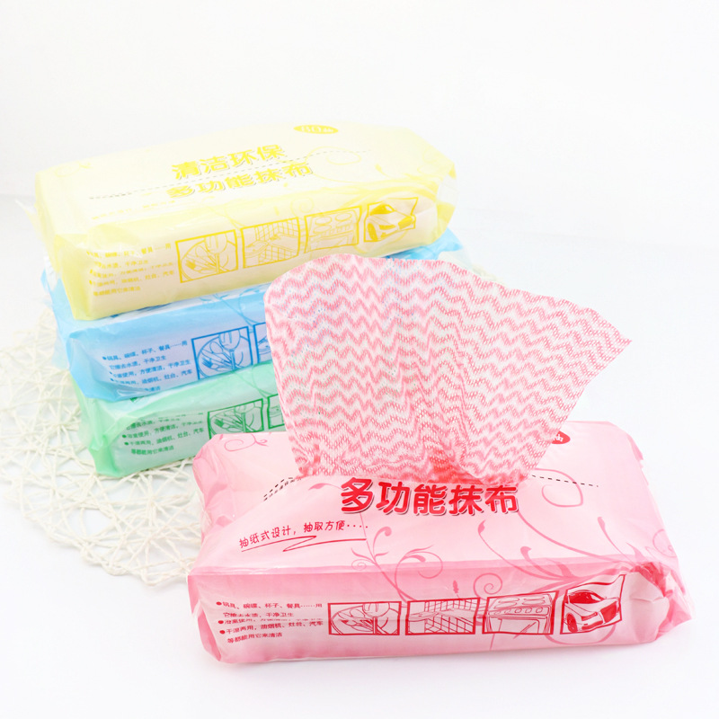 70pcs/bag Non-woven Fabric Kitchen Disposable Cleaning Cloth Multi-purpose Removable Dish Cloth