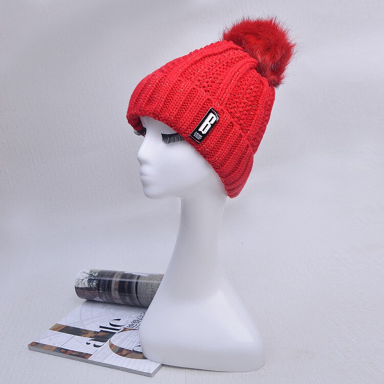 Winter gebreide mutsen dames dikke warme muts skullies muts dames gebreide letter muts mutsen outdoor muts en sjaal: Route 2
