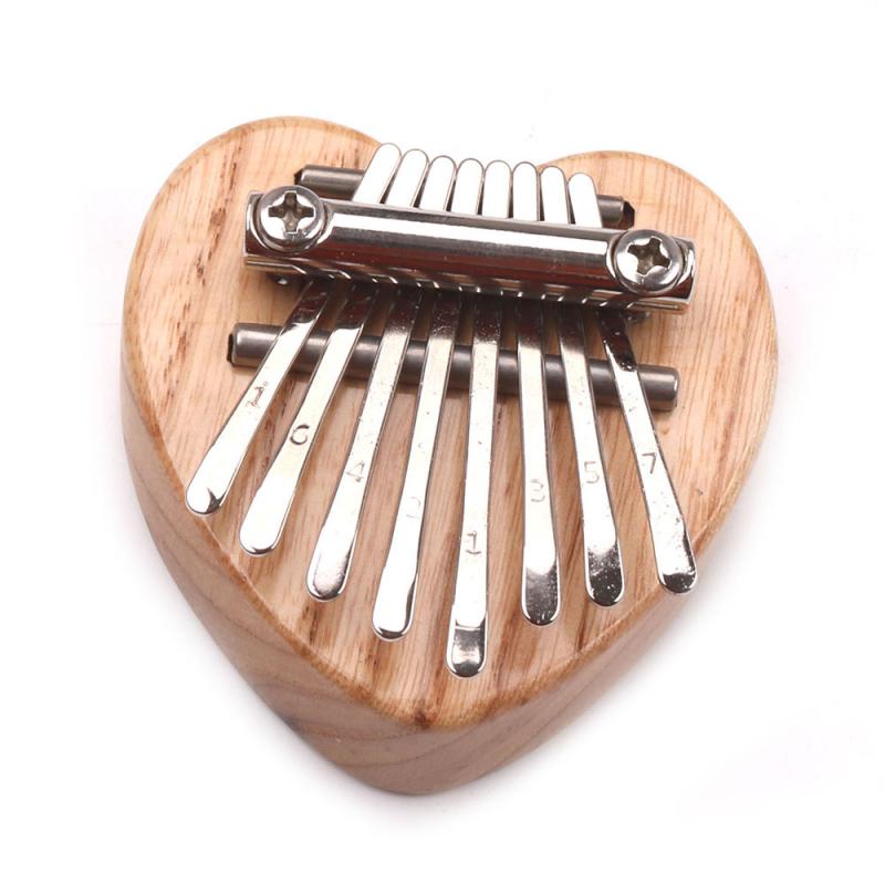 2021 Hot 8 Key Mini Kalimba Finger squisito pollice pianoforte musicale Marimba strumento musicale in legno acrilico ciondolo buon regalo: A