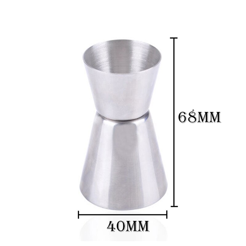 75ml Measuring Shot Cup Stainless Steel Ounce Jigger Bar Cocktail Drink Mixer Liquor Measuring Cup Mojito Measure Coffee Mug: 15-30ML