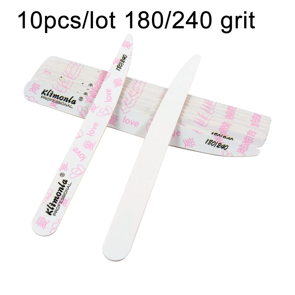 Lima de uñas de madera, papel de lija blanco, caracteres y patrones tradicionales chinos, cuchillo pulidor, herramientas de Arte para uñas, 10/20 piezas: 10pcs 180 240grit