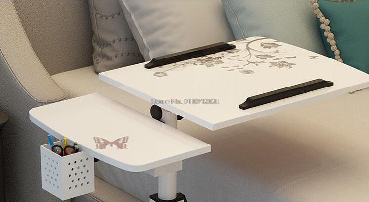 Portable Computer Table Adjustable Rotate Laptop Desk Bed Study Table Lifted Standing Desk with Pen Holder Large 69*40cm