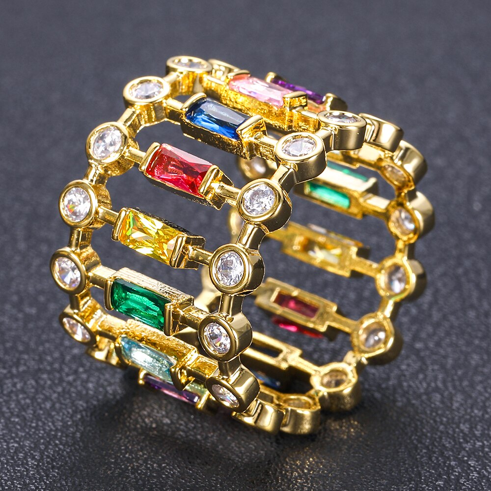 Janekelly charm 3 kleuren bruids trouwringen sterling met bedel glanzend helder oostenrijks kristal dubai sieraden top