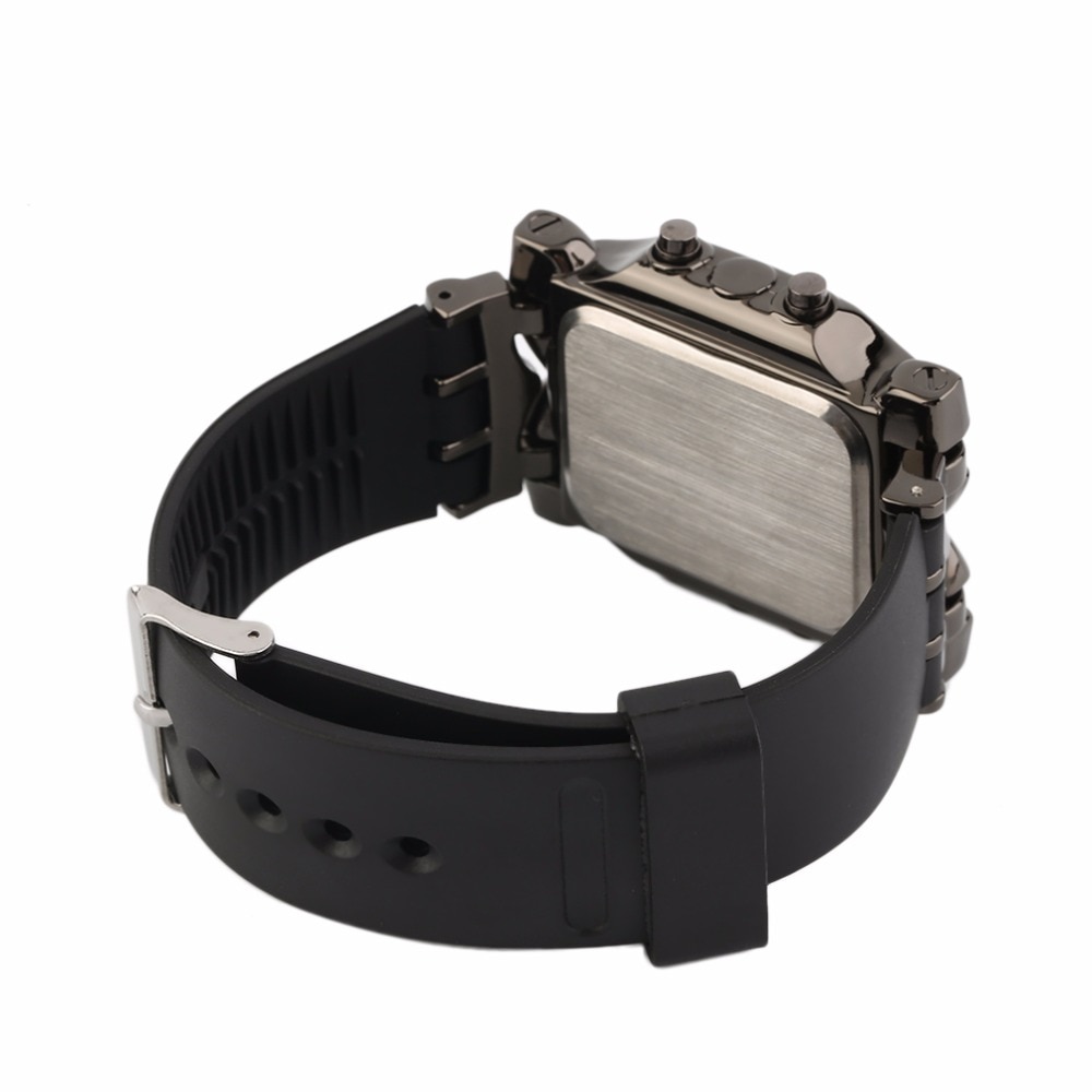Udendørs sport led digitale binære ure populære firkantede uisex gummibånd casual armbåndsur relogio
