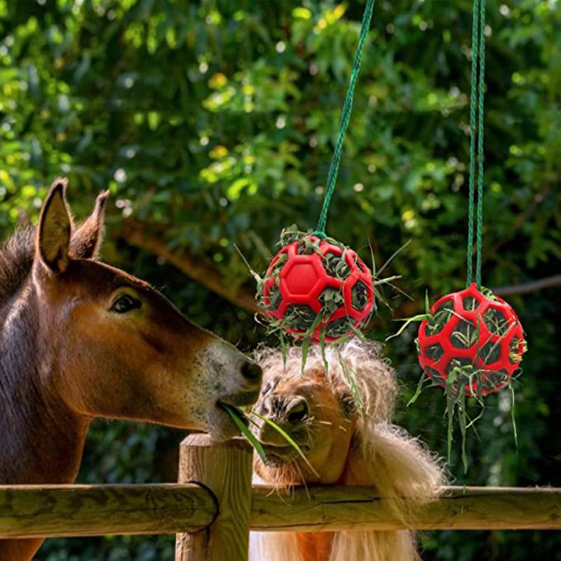 14x14cm Feeder For Horses Carrot Feed Toy Hanging Goat Feeder Ball Toy Stable Stall Paddock Rest Toy For Horse Chasing Herding