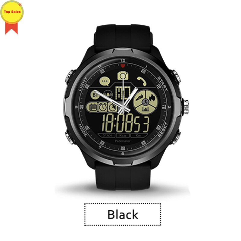 Smart watch Zeblaze VIBE 4 HYBRID waterproof wireless syncing smartwatch stopwatch all day activity track for android ios phones: black
