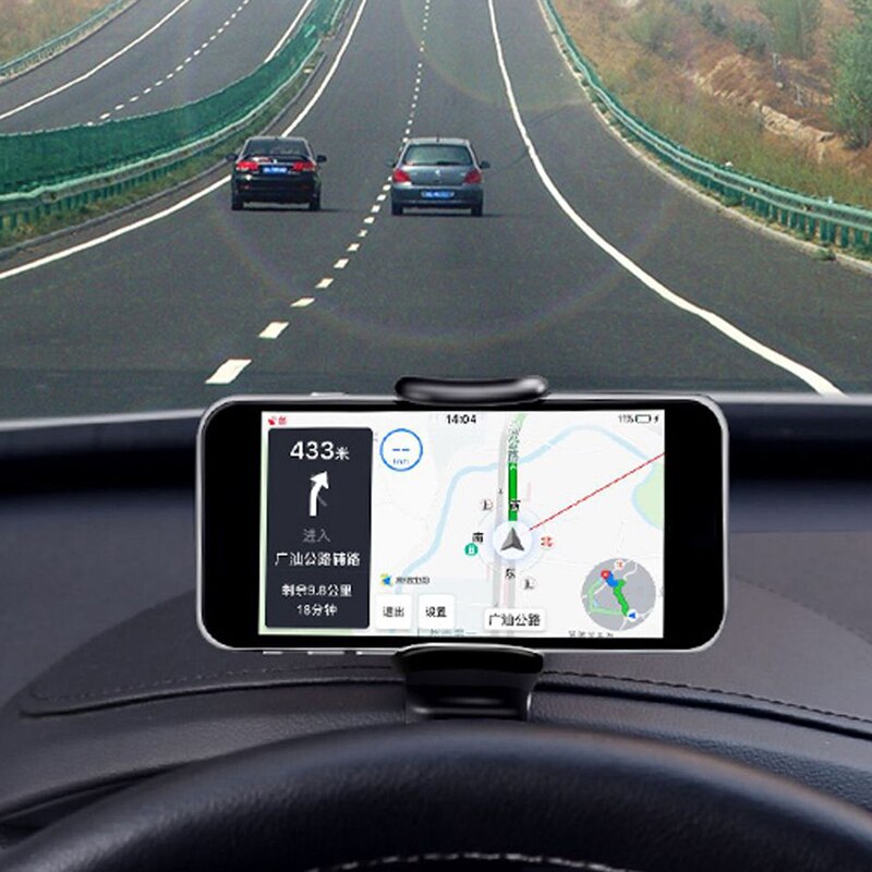 Universal 360 Degree Rotation Car Dashboard Mobile Phone Holder Stand Bracket HUD Non-Slip Flexible One Hand Operation