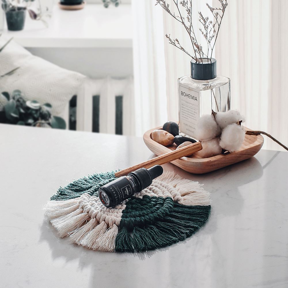 Napperon en macramé du nord de l'europe, nappe bohème, pur fait à la main, tapis de Table en coton tressé, tapis isolants antidérapants pour la cuisine