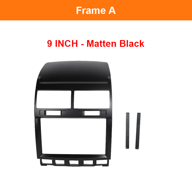 Voor VW Volkswagen Touareg 2002 9 Inch Auto Dash Mount Installatie Dubbel Din DVD Frame Trim Kit Dashboard: Black