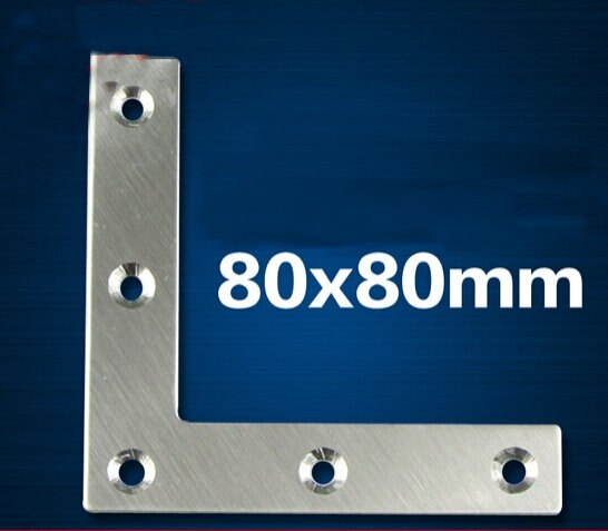 10 Pieces 80x80x17mm Stainless Steel Right Angle Plate Corner Bracket Thinckness 1mm