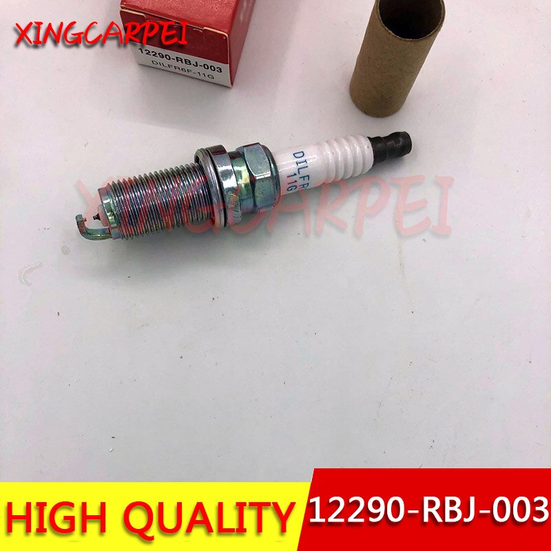 4pcs/lot 12290-RBJ-003 DILFR6F11G Car Iridium Spark Plug Fit For Honda Insight 1.3 12290 RBJ 003 DILFR6F 11G
