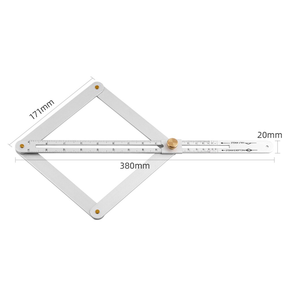 Skrå hjørne vinkelmåler metall multi vinkel verktøy firkant vinkelmåler digital vinkel linjal finner vinkelmåler vinkel meter goniometer: En