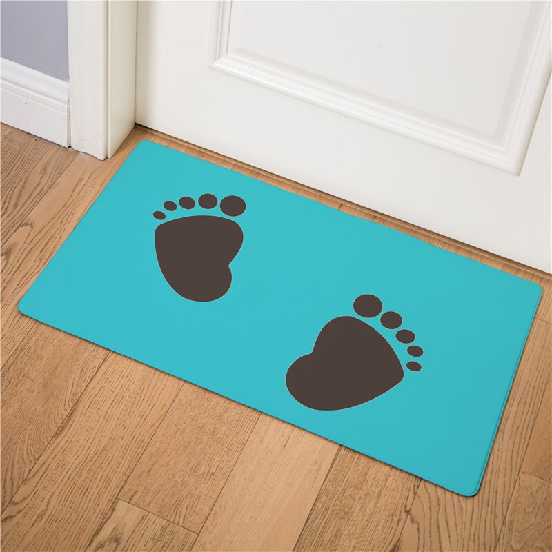Empreinte facile à nettoyer tapis de sol PVC paillasson antidérapant entrée porte tapis résistant à l'huile cuisine tapis dessin animé imperméable doux tapis: 5