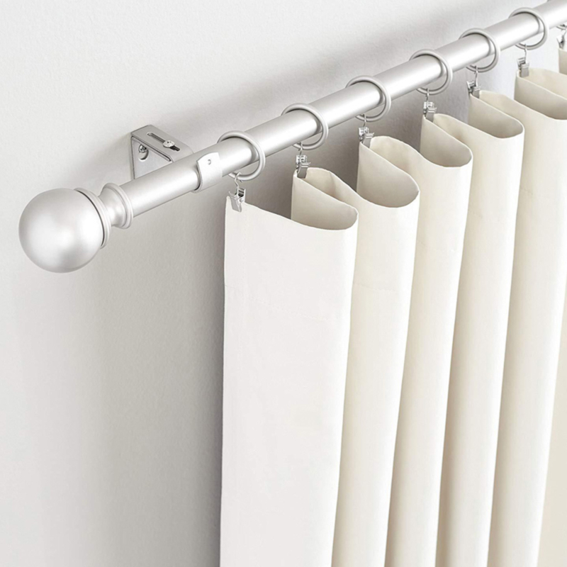 Adjustable Hook Window Accessories Hanging Metal Structure Sturdy Curtain Rod Hook Bracket Holder Decorative Support Fixed