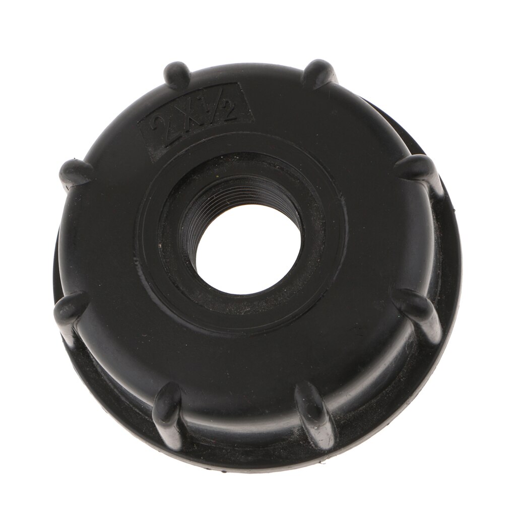 IBC Hose Water Tank Cap for 60mm Thick Thread Outlet for 1000 Liter Tons of Barrels Black