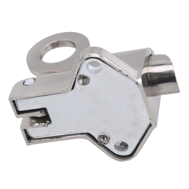 Zinc Alloy Door Bolt Latch Lock Security Pull Ring Window Gate Spring Bounce Door Bolt Safty Gate Latch w/ Screw Silver