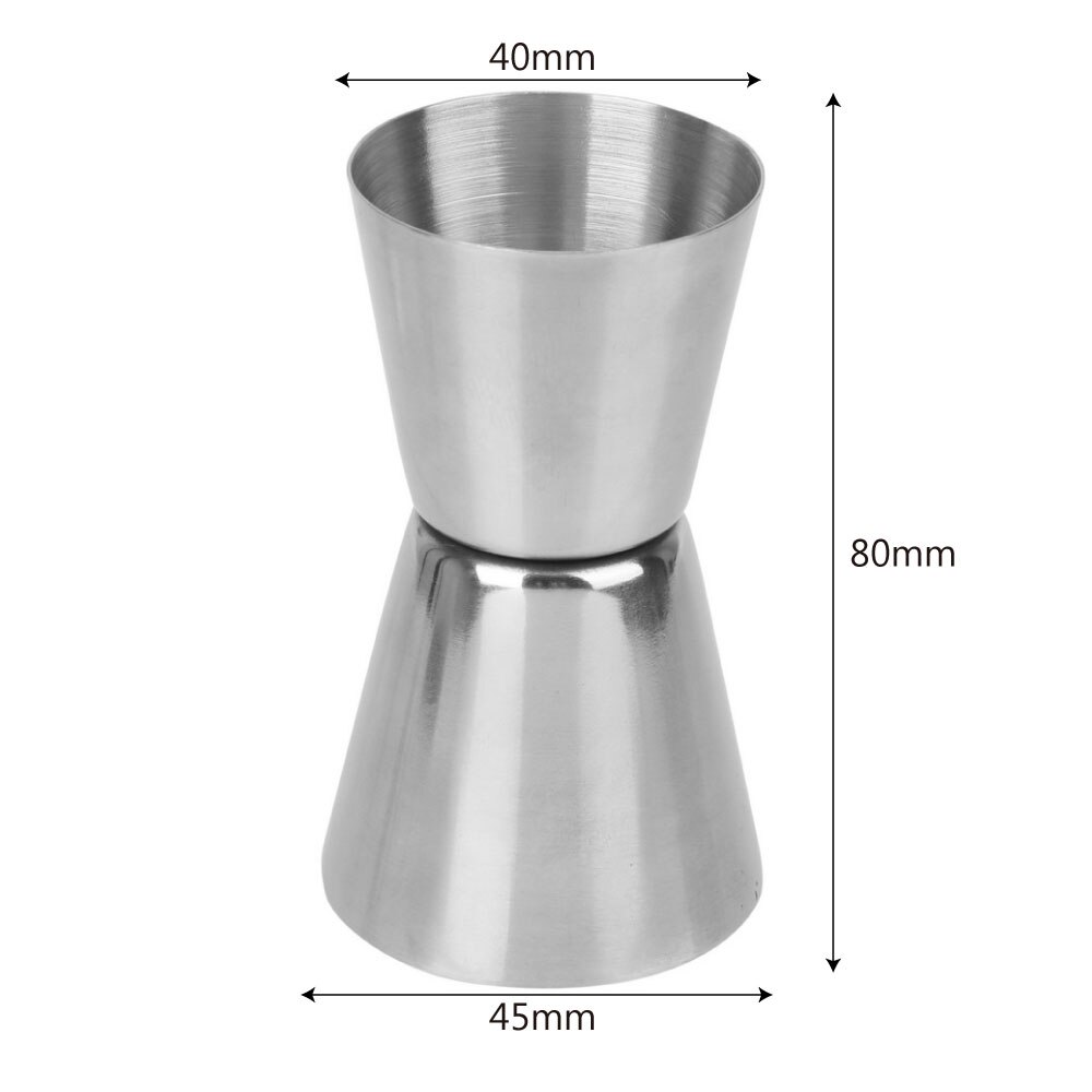 Cocktail Shaker Jigger 25/50ML Short Drink Measurement Cup Cocktail Measure Cup For Home Bar Party Stainless Steel