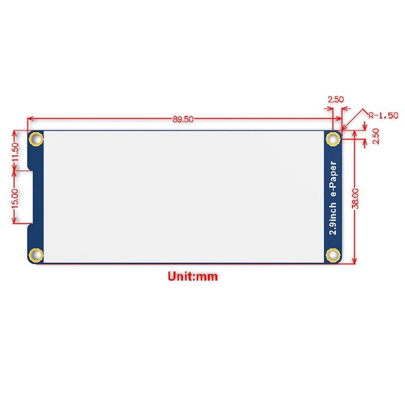 Waveshare 2.9 Inch Ink Screen Electronic Paper Screen Partially Refreshed Suitable for Raspberry Pi Shelf Label