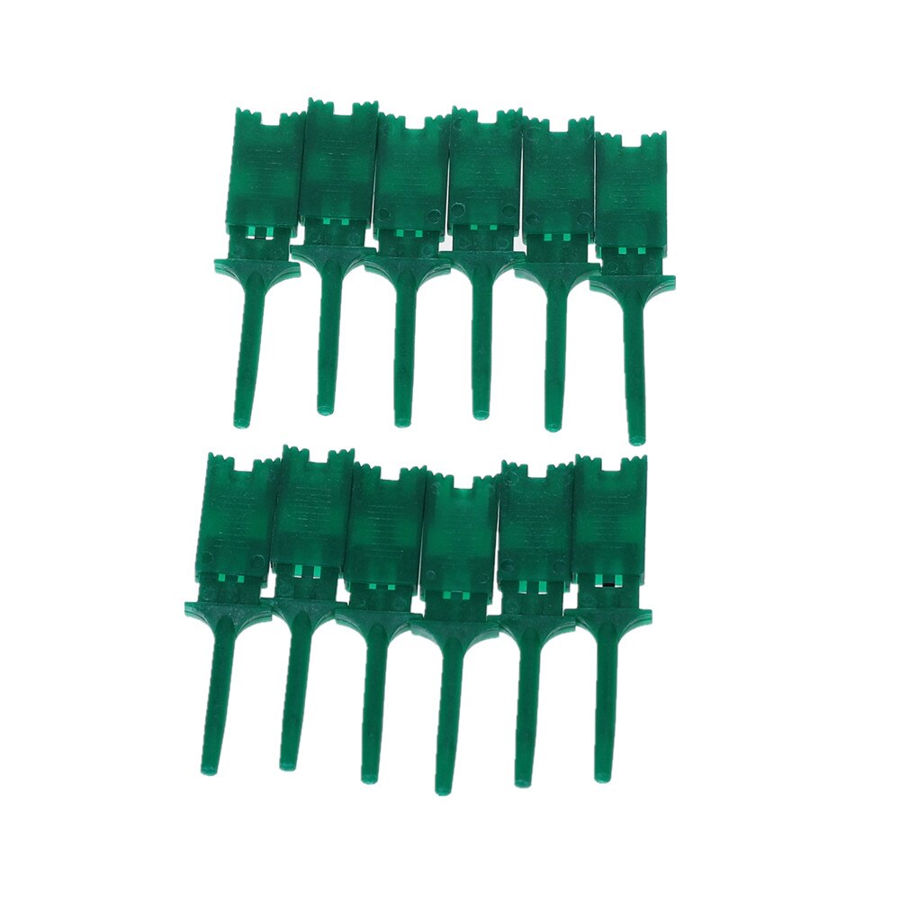 12X SMD IC Test Hook Clip Grabbers Test Probe Logic analyzer klem: green