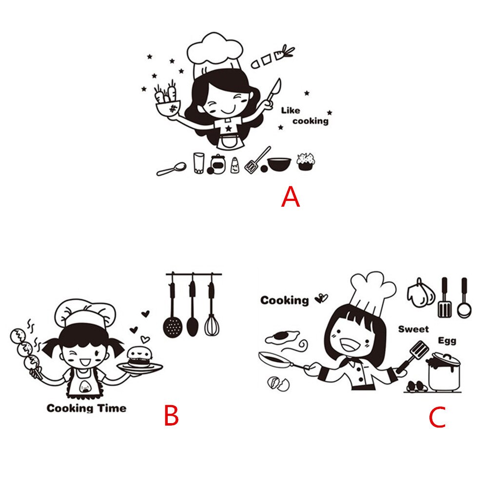 Kitchen Light Switch Sticker Cute Cook Vinyl Wall Decoration Stickers Mural butterfly 3D wall stickers
