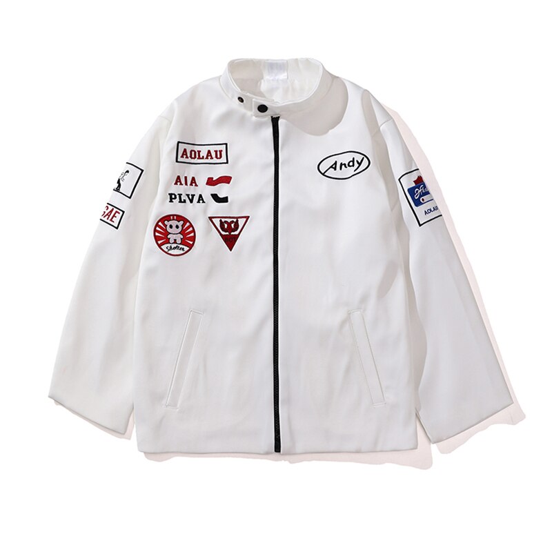 Moderne hiphop danskleding voor jongens en meisjes, wit jasje, hiphoppak, jazz streetdance kostuums, ravekleding, dqs 5961: Bovenkant / 130cm