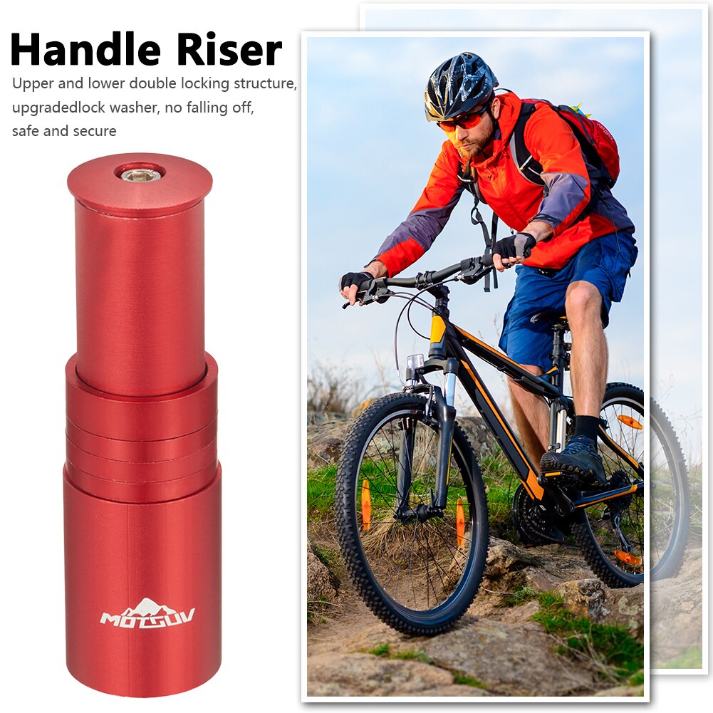 MOTSUV 28.6mm Bicycle Fork Stem Extension Adapter Handlebar Stem Riser Extender Mountain MTB Bike Accessories