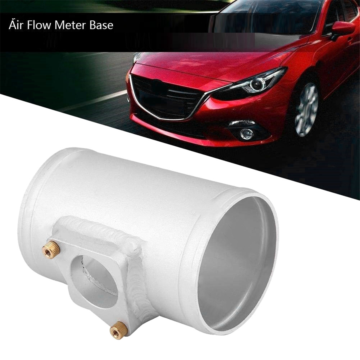 Medidor de flujo de aire de tubo de admisión de coche, Sensor de admisión modificado de motor de Base para Toyota, Honda, Subaru, Mazda, 83mm
