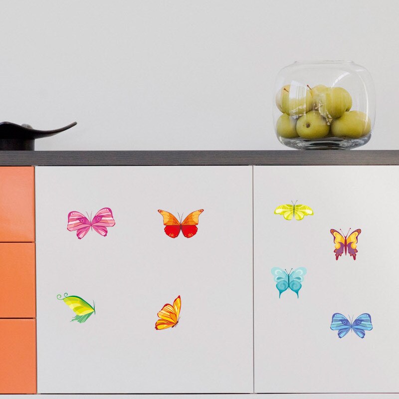 DIY Pink flower tree wall sticker Living Room Bedroom Wall Decal TV Sofa Background Home Decor Mural Wallpaper: BUTTERFLY