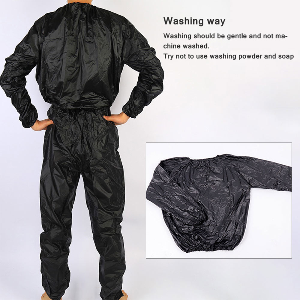 Sauna Suit Heavy Duty Fitness Gewichtsverlies Zweet Sauna Pak Oefening Gym Anti-Rip Zwart Zweet Sauna Pak Oefening gym Anti-Rip