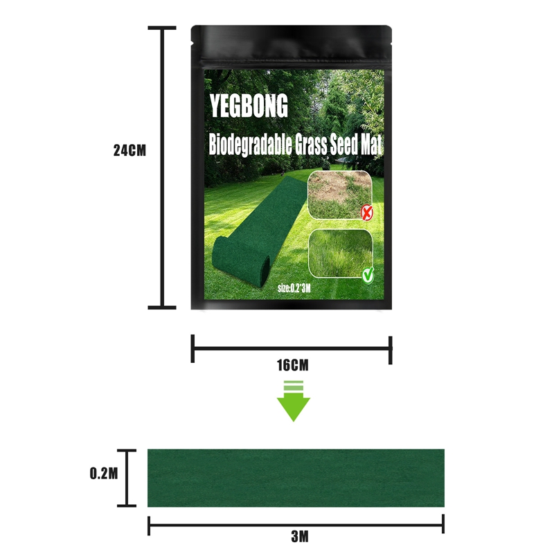 Biodegradable Grass Seed Mat NonWoven Artifical Grass Mat Ecological