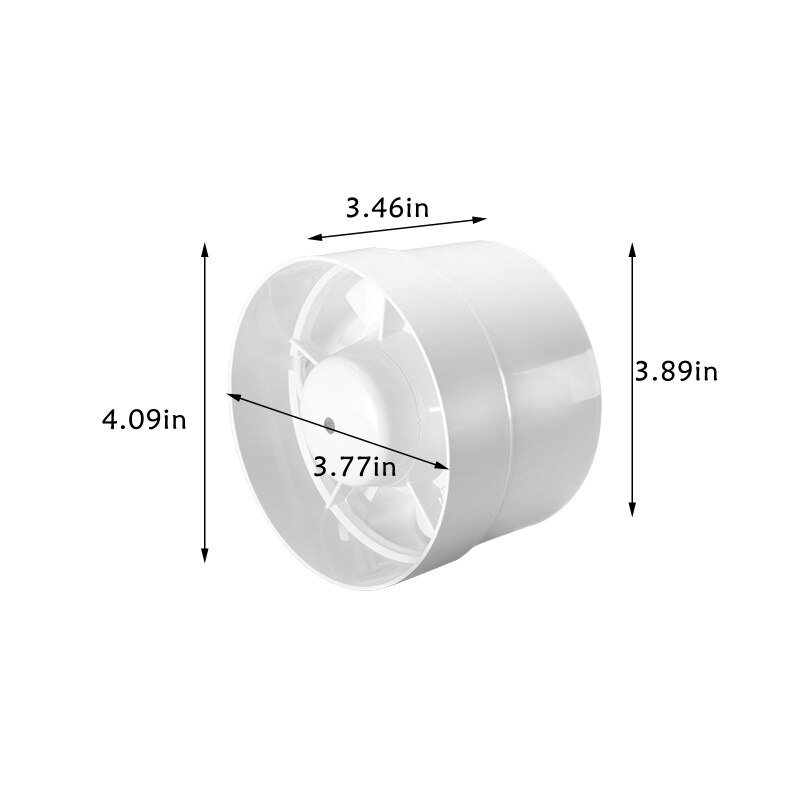 4 Inch Duct Inline Vents Fan 76220V 12W For Bathroom Vent Room Basement Greenhouse Attic Kitchen (4"/100mm) Ventilator Fans