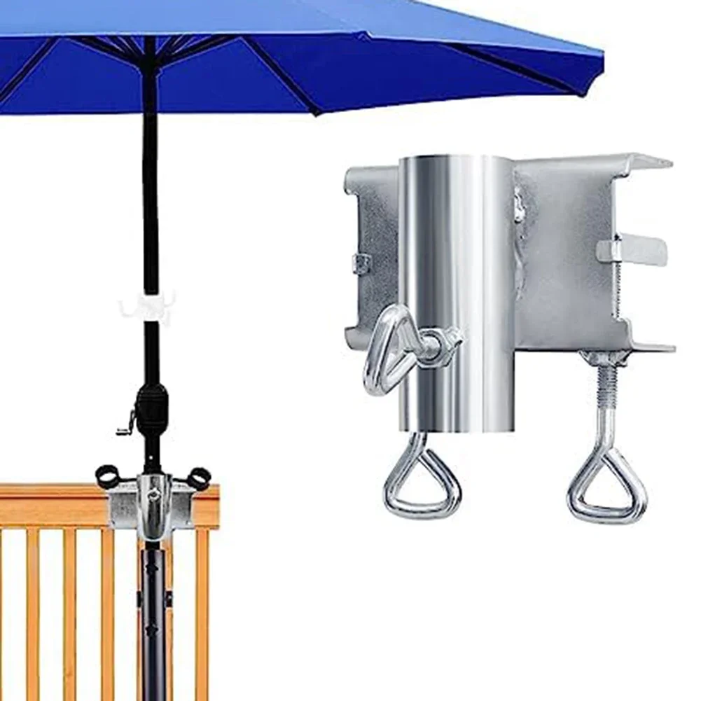 1pc Innenhof Sonnenschirm halter Hoch leistungs schirm klemme Metalls chirmst änder für Außen geländer Schirmst änder