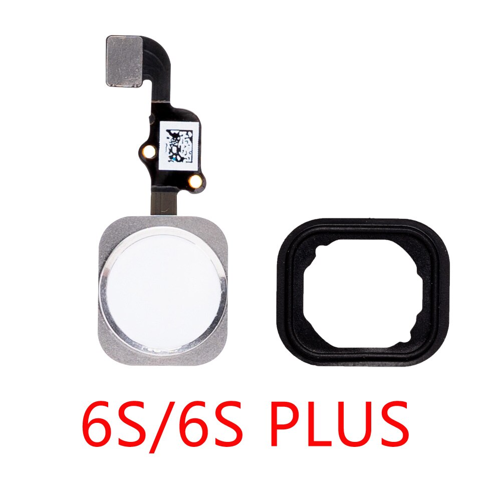 Home Button with Flex Cable for iPhone 6 6S 4.7"/ 6S 6 plus 5.5" Complete Assembly Spare Part Replacement Black/White/Gold: 6s 6sP White stick