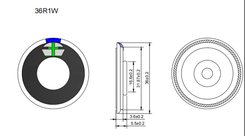 Ultradünner lautsprecher 1w 4/8/16/24/32/50 Ohm lautsprecherdurchmesser 20mm 23mm 26mm 28mm 30mm 32mm 36mm 40mm 45mm 50mm 57mm lautsprecher