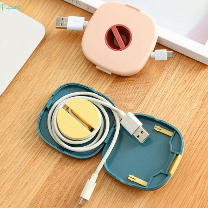 Auto Telefoon Oplader Kabel Snoer Wire Organizer Spoelopwinder Houder Smart Draaien Voor Hoofdtelefoon Usb-kabel Koptelefoon Oplaadkabel