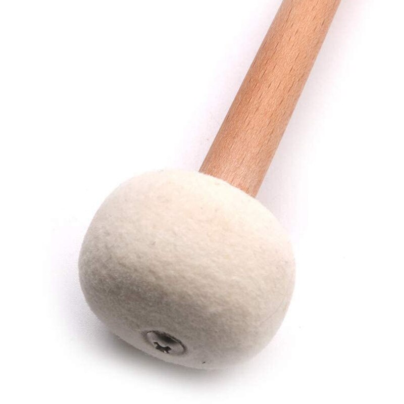 2 st timpani klubba trumpinne filt huvud trä handtag halkskydd bas trumpinnar oumbärligt tillbehör för musikinstrument