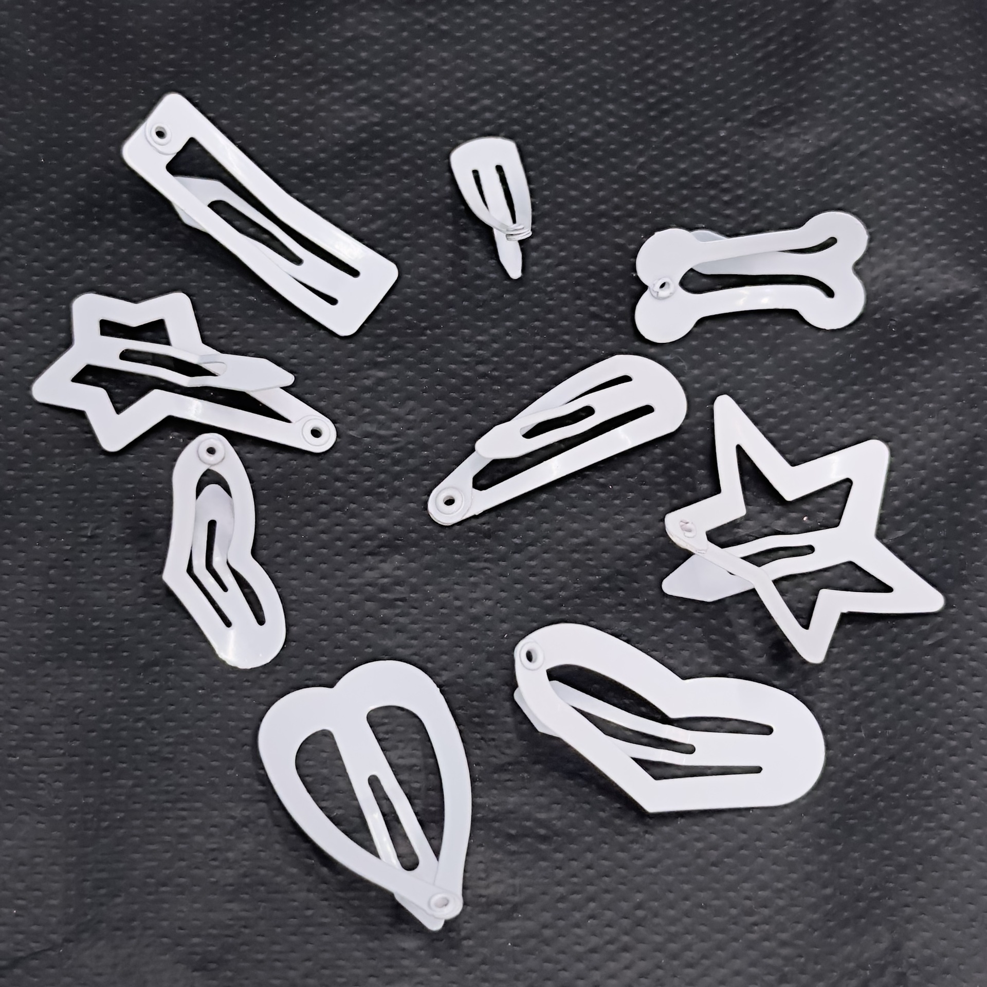 50 Stuks 2.5Cm 3Cm Mini Witte Ster Hart Haarclips Metalen Geometrische Haarspelden Voor Verpleegsters Haargrepen Zij Haar Glijbaan
