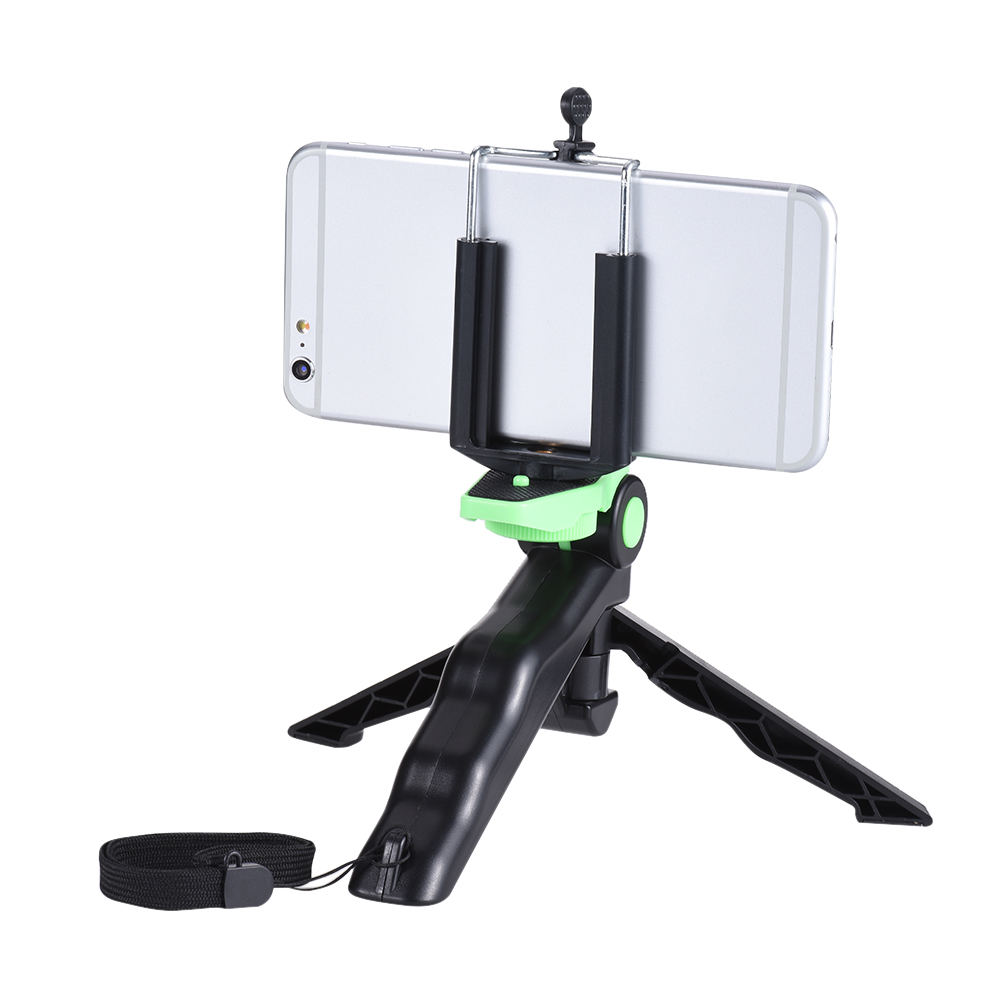 Mini Statief Stand Ondersteuning Houder Handgreep Stabilizer Met Smartphone Clip Beugel Voor Iphone Voor Samsung Galaxy S7/S6