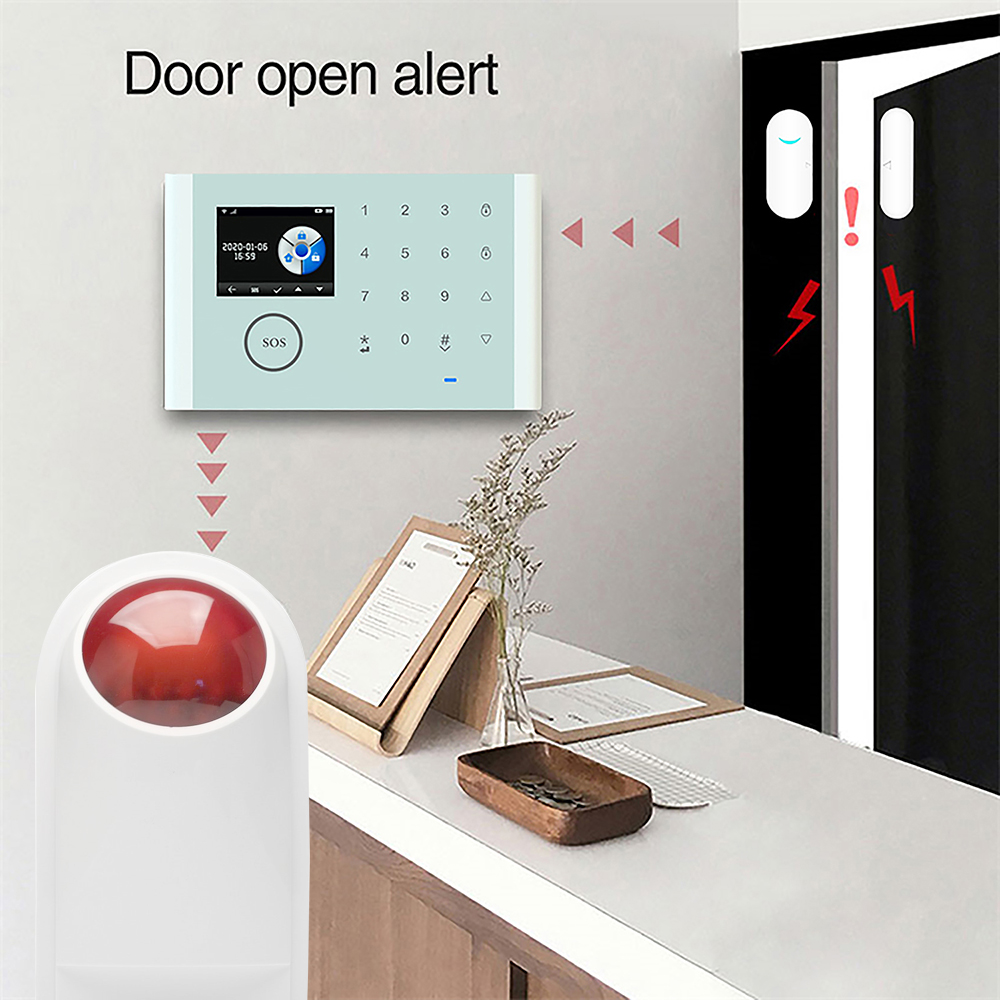 Bezprzewodowa wewnętrzna i zewnętrzna wodoodporna syrena stroboskopowa 433MHZ 1527 WIFI Tuya sprytny Dom 130dB system alarmowy bezpieczeństwo