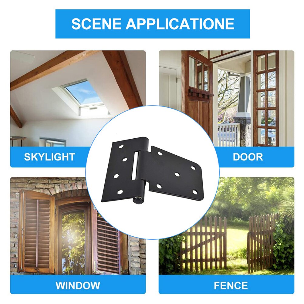 4pcs T Barn Storage Hinges Square Barn Door Hinges Metal Gate Door Hinges