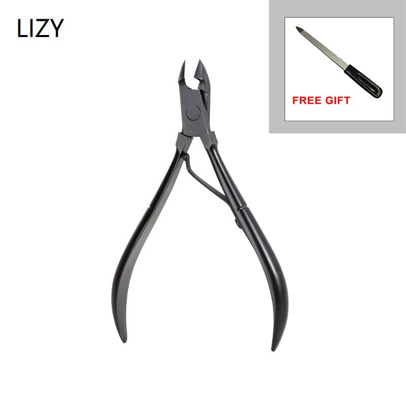 LIZY Double Spring Dead Skin Forceps Scissors Stainless Steel Beauty Pliers Cuticle Nippers Slant Edge Toenail Clippers Scissors