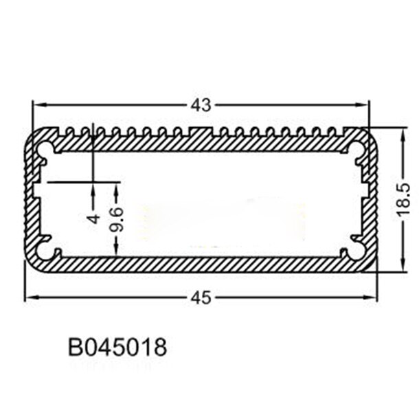 Aluminium Instrument Shell Elektrische Behuizing Doos Diy 45X18X80mm